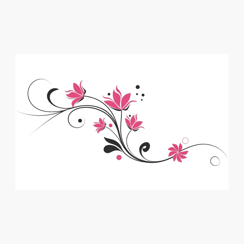 Elegant Pink Floral Swirl Design Travel Mug