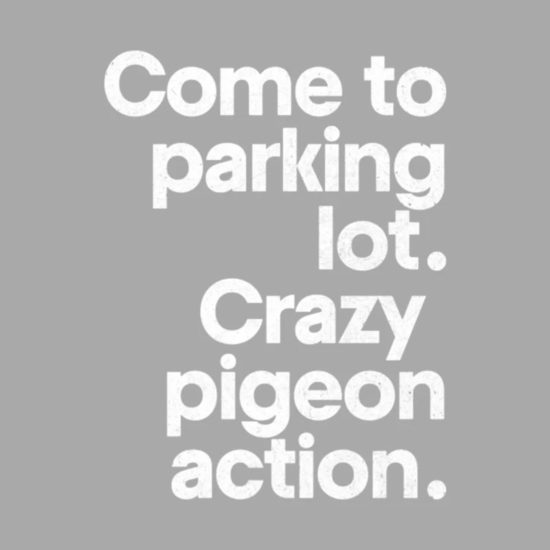 Come to parking lot - Crazy pigeon action. Female Pullover Hoodie