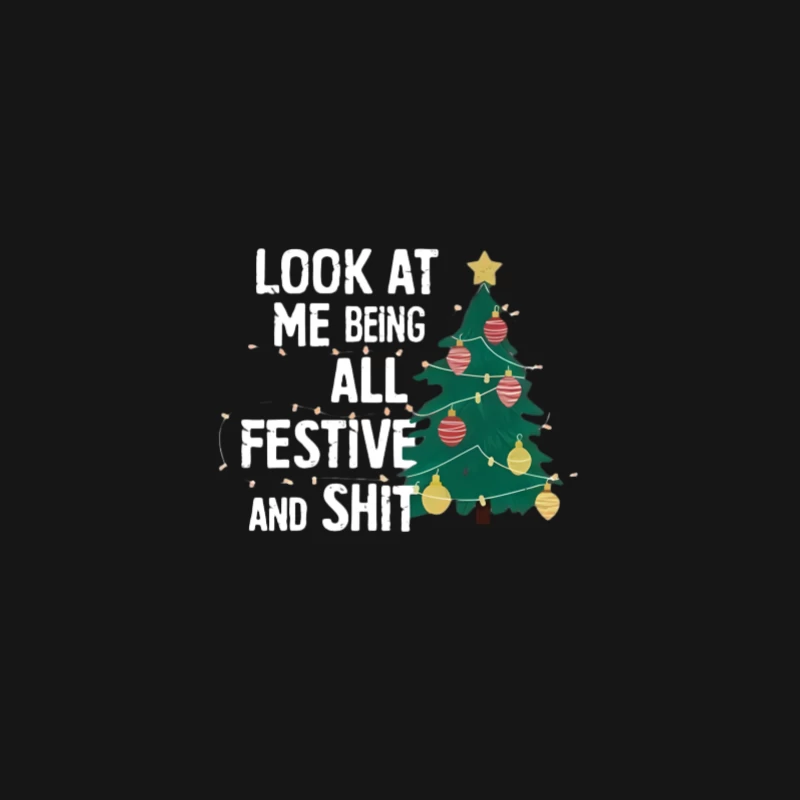 Sapin de Noël avec phrase humoristique Femme Manches Longues T-Shirt