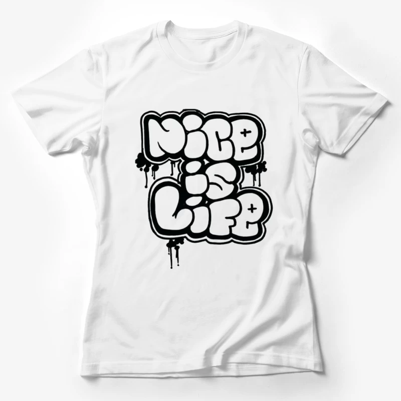 Graffiti-Stil Schriftzug Damen T-Shirt