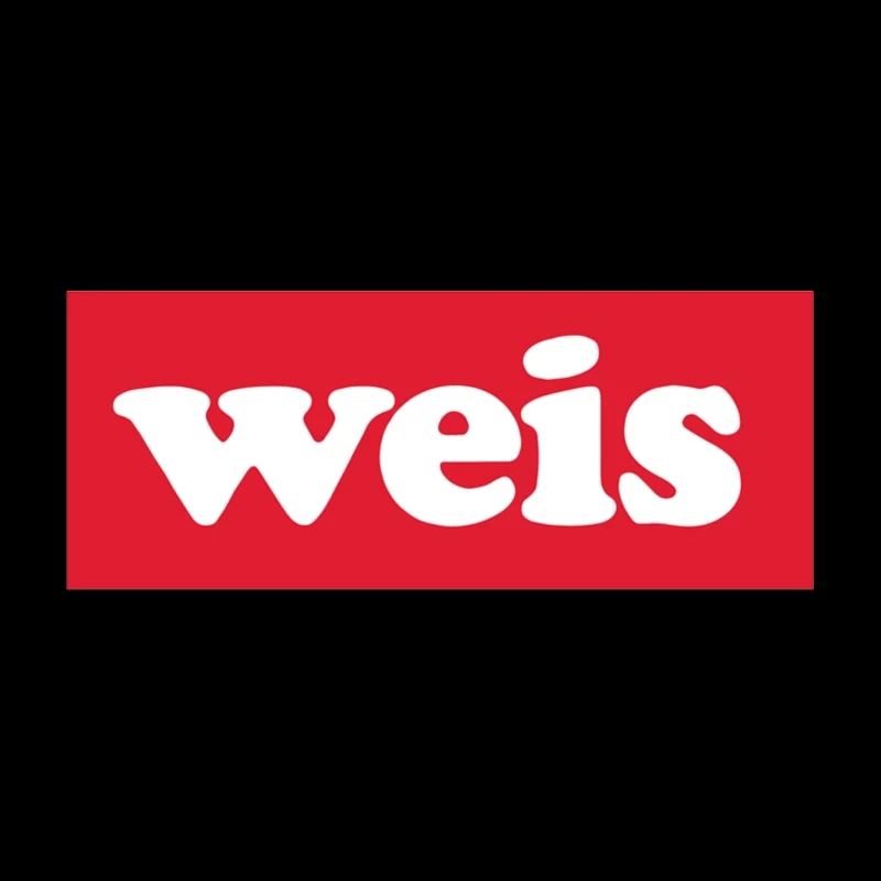 Weis Markets White Logo on Red Background Throw Pillow