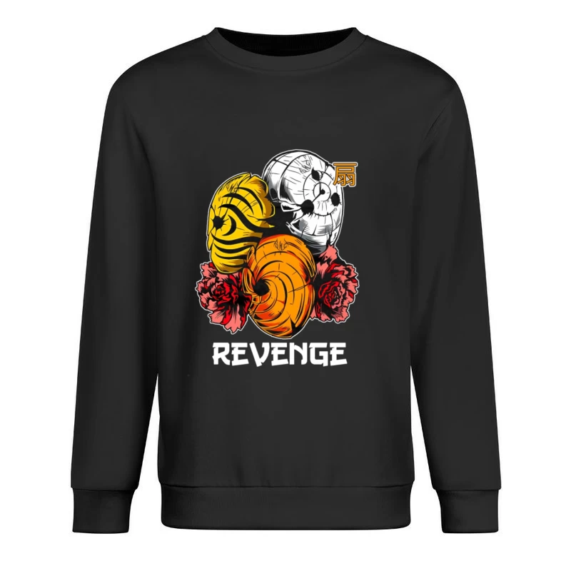 Drei masken und Rosen Design Herren Pullover Sweatshirt
