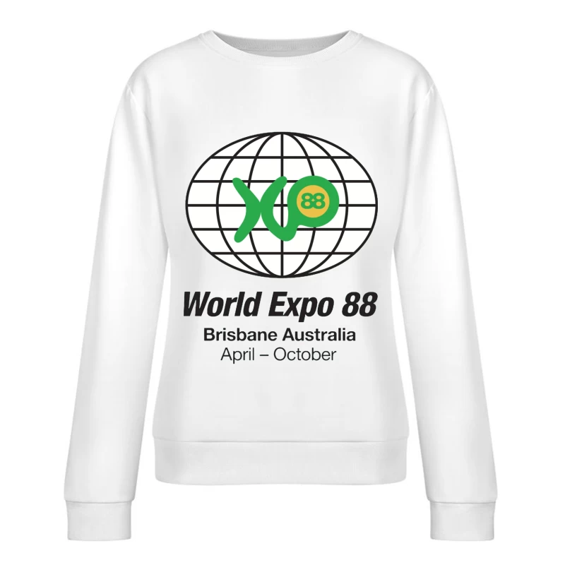 World Expo 88 Brisbane Australia Logo Female Pullover Sweatshirt