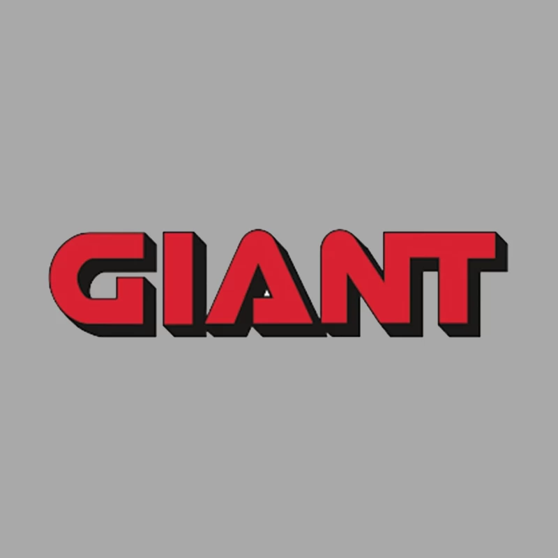 Giant Red and Black Brand Logo Typography Male Pullover Hoodie