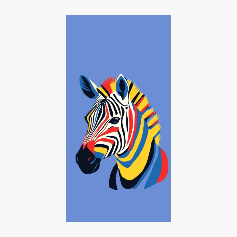 Colorful Abstract Zebra Pop Art iPhone Case