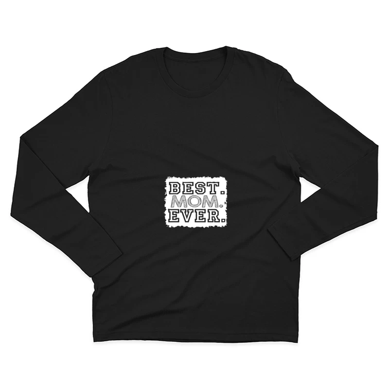 Design Typographique Noir et Blanc Homme Manches Longues T-Shirt