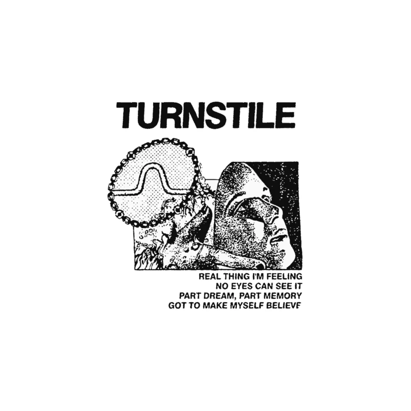 Turnstile Punk Rock Album Cover Art - "Real Thing I'm Feeling" Tapestry