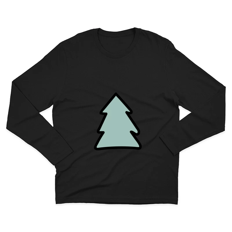 Icône de sapin minimaliste Homme Manches Longues T-Shirt