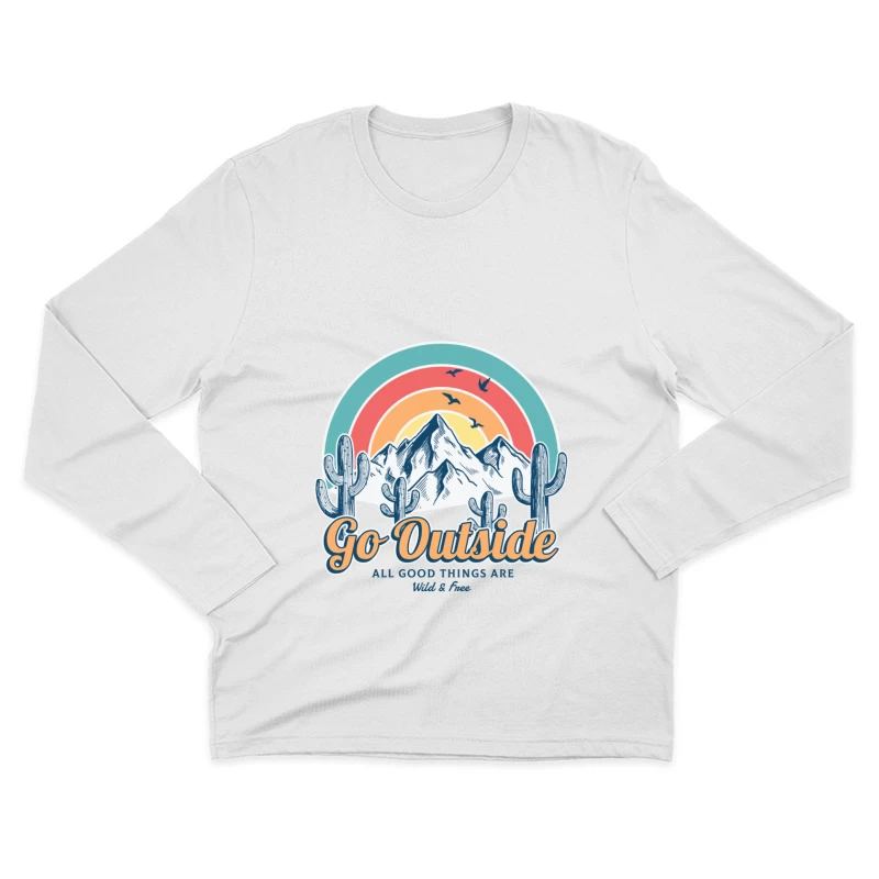 Draußen, Berge, Freiheit Herren Langarm T-Shirt
