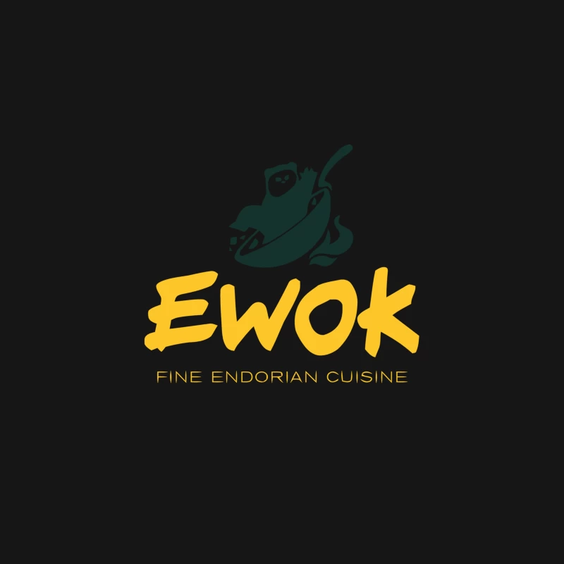Ewok: Fine Endorian Cuisine Logo with Star Wars Character Desk Mat