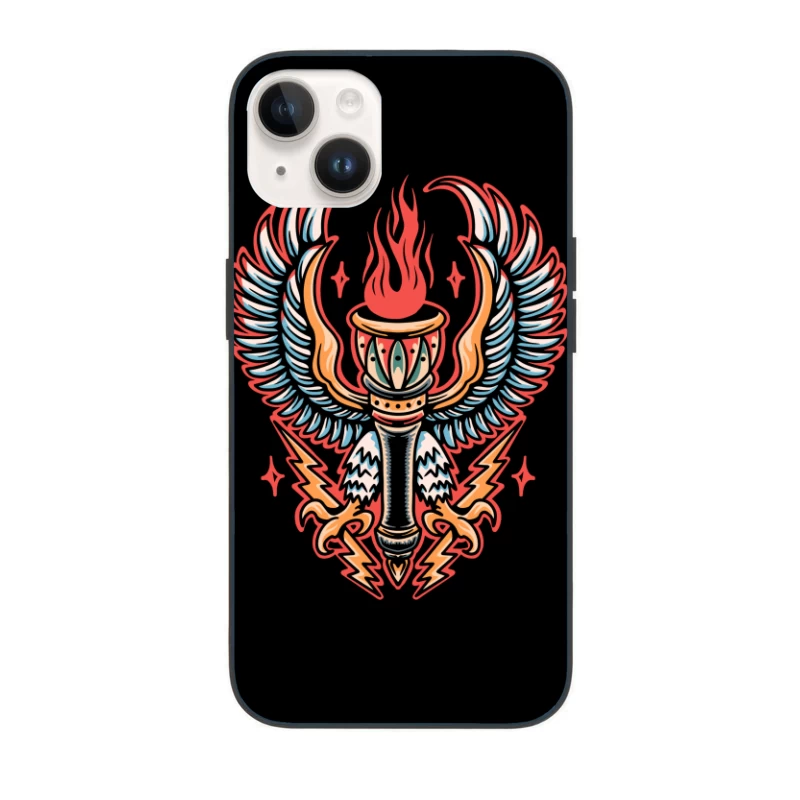 Mythical Winged Torch Artwork iPhone Case