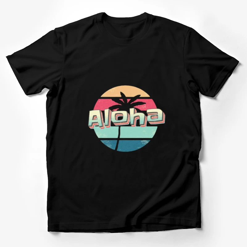 Conception Vintage Aloha avec Palmier Homme T-Shirt