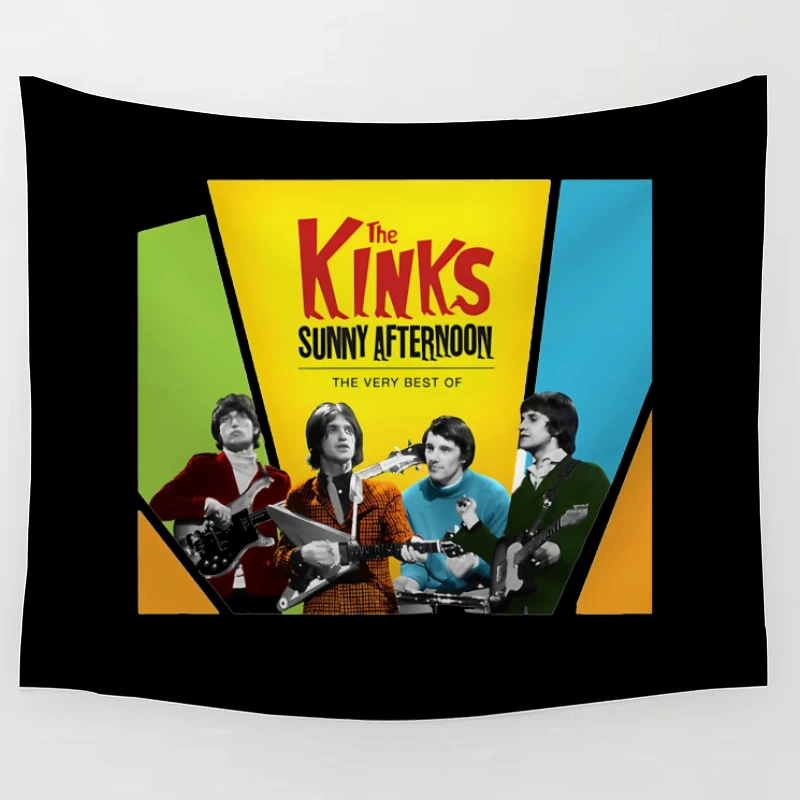 The Kinks 'Sunny Afternoon: The Very Best Of' Vintage Album Cover Tapestry