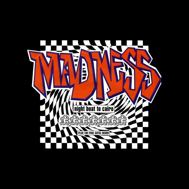 Madness - Night Boat to Cairo Album Cover with Checkerboard Design Mouse Pad