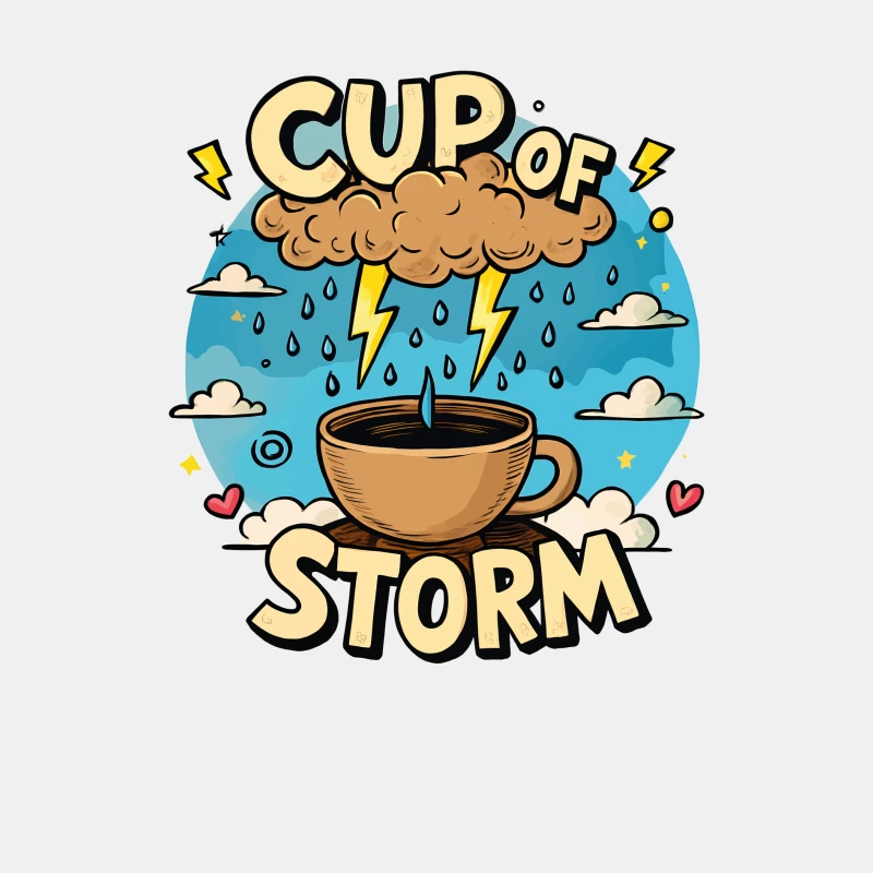 Cup of Storm – Whimsical Pixel Art with Lightning Charm! Male Tank Top