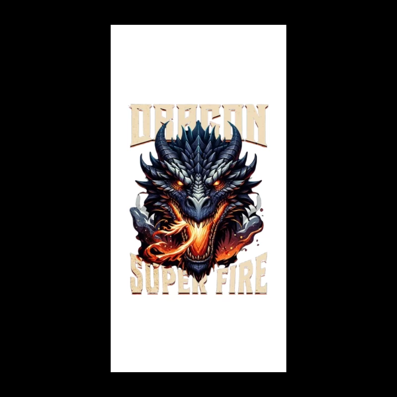 Menacing Dragon Head with Super Fire Flames iPhone Case