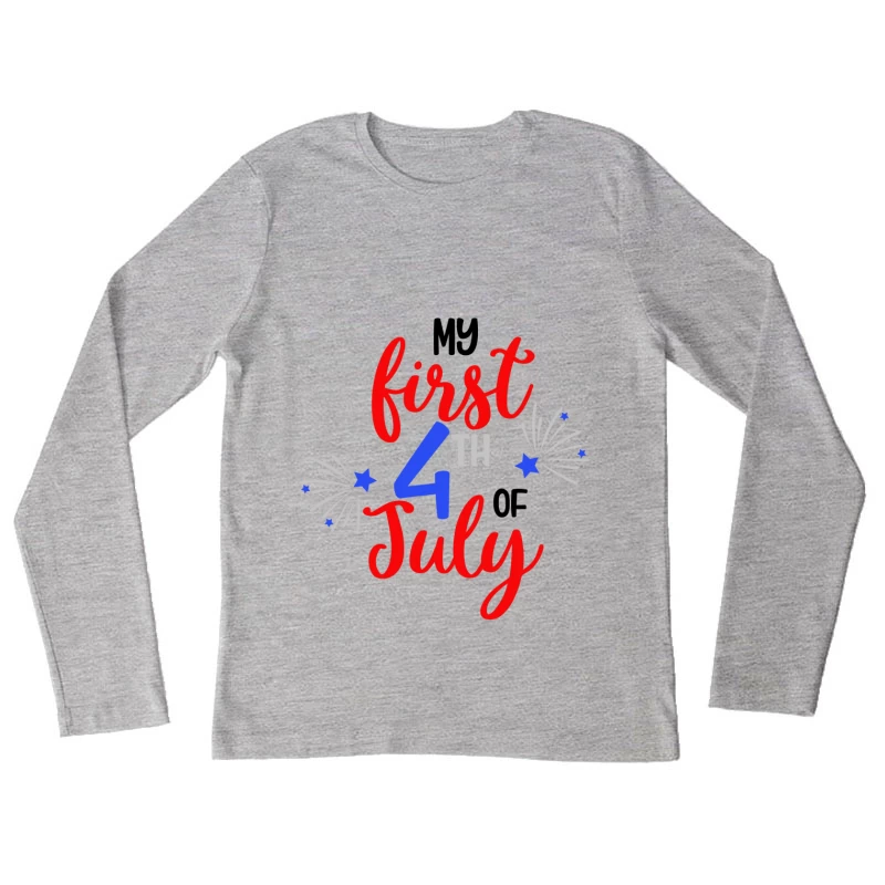 Première fête du 4 juillet Femme Manches Longues T-Shirt