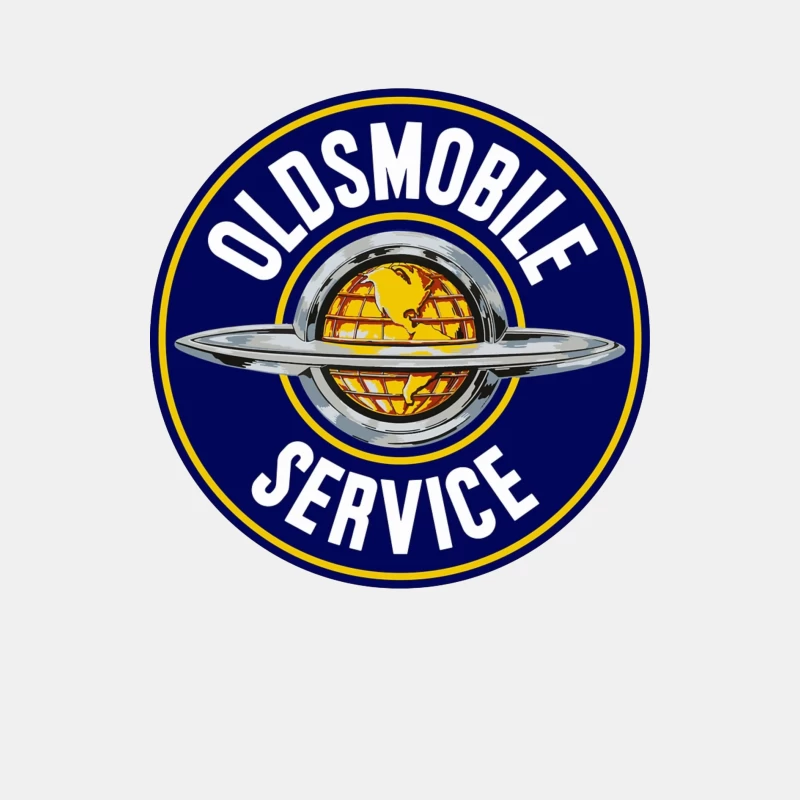 Vintage Oldsmobile Service Station Logo with Globe Design Male Tank Top