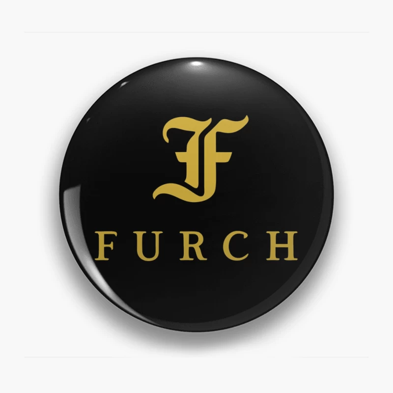 Furch Gold Logo - Luxury Minimalist Typography Design Pin