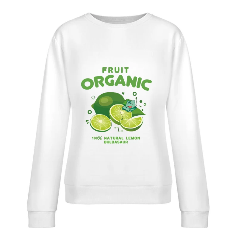 Bio-Zitrone mit Bulbasaur Damen Pullover Sweatshirt
