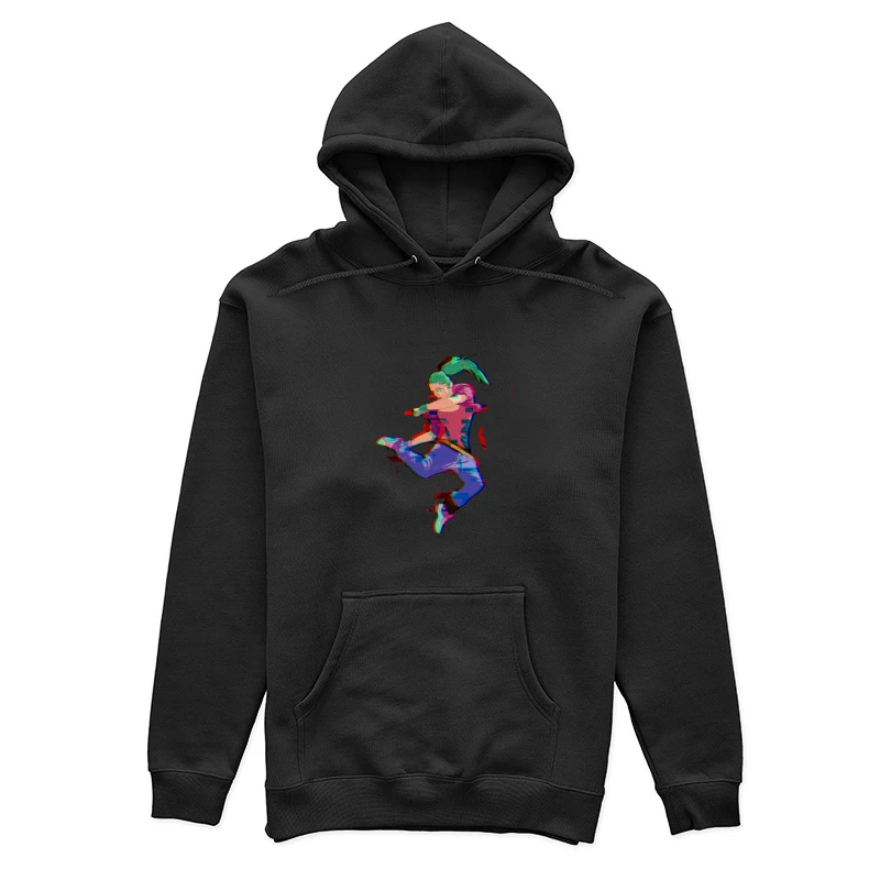 Animierter Kämpfer in Bewegung Damen Pullover Hoodie