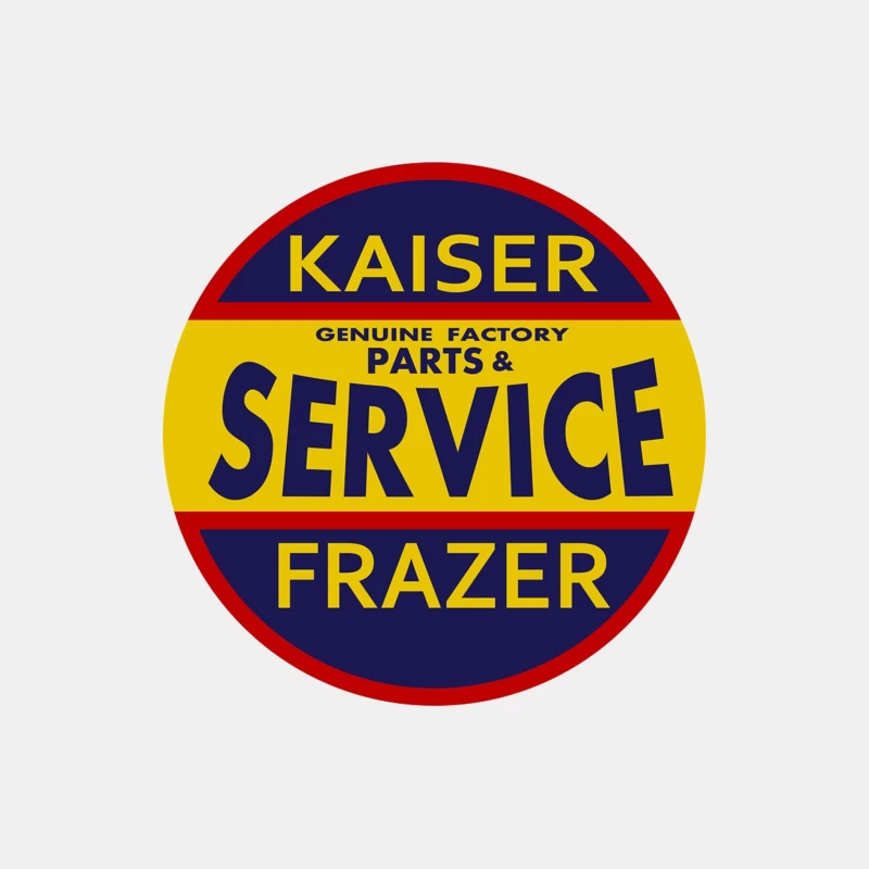 Vintage Kaiser Frazer Automotive Service and Parts Dealership Sign Male Tank Top