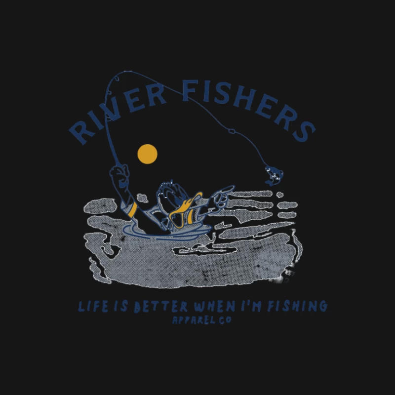 Flussfischer-Enthusiast beim Fischen Herren T-Shirt