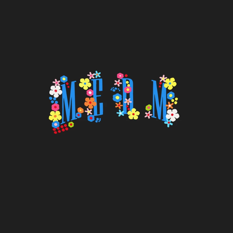 Blumiges typografisches Design mit dem Wort Herren Tanktops