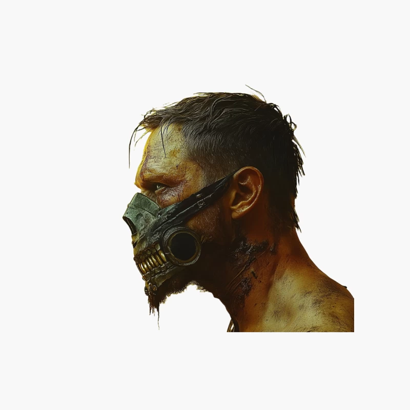 Gritty Post-Apocalyptic Character with Survival Mask Cotton Tote Bag