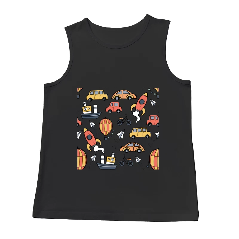 Motifs de véhicules multicolores Homme Débardeur