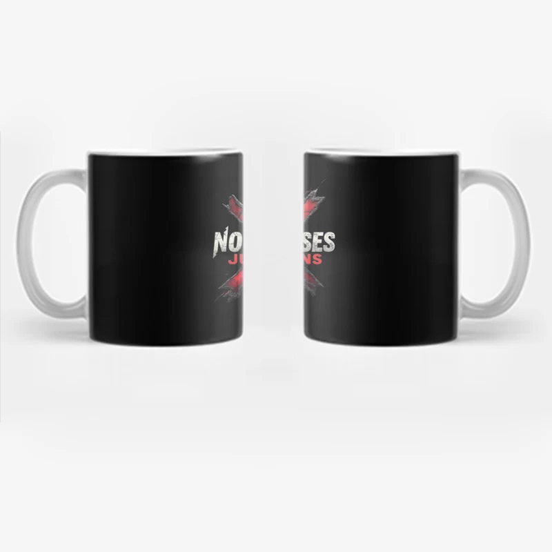Motivational Logo: No Excuses Just Wins Coffee Mug