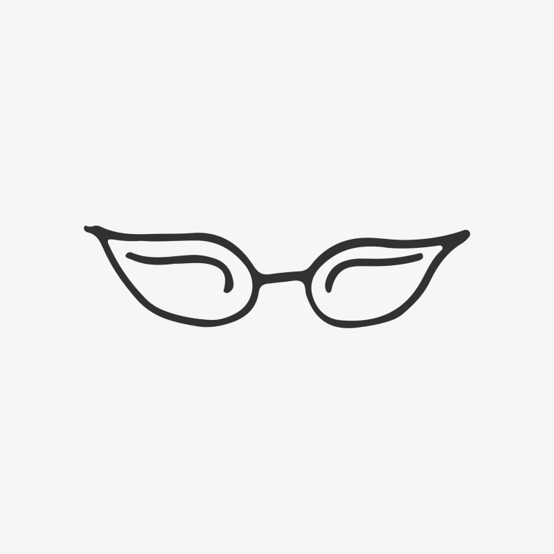 Lunettes de style œil de chat minimalistes Homme Sweat-shirt à enfiler