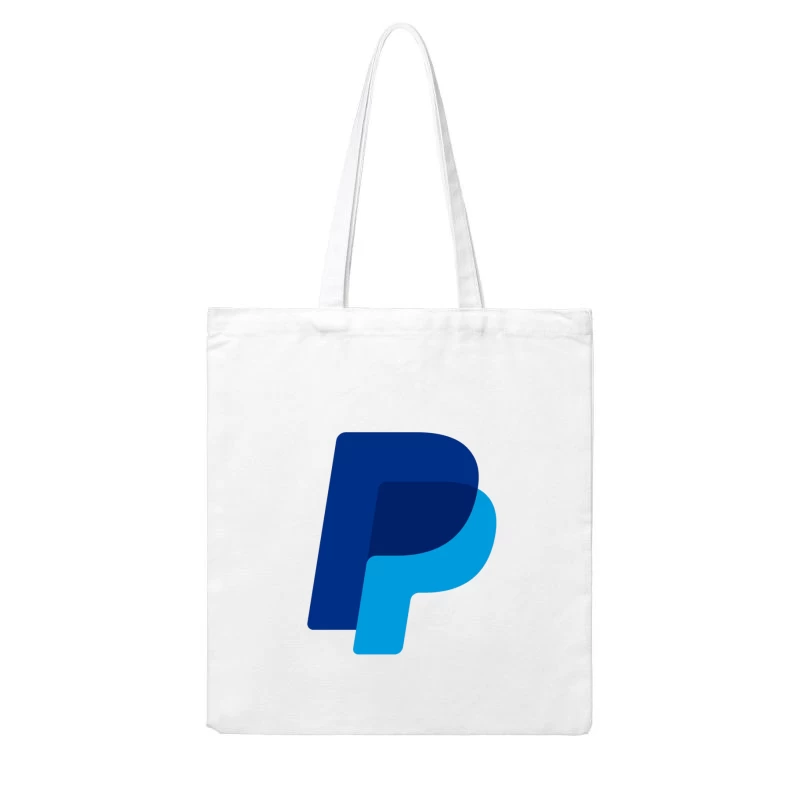 PayPal Double P Logo Design in Blue Shades Cotton Tote Bag