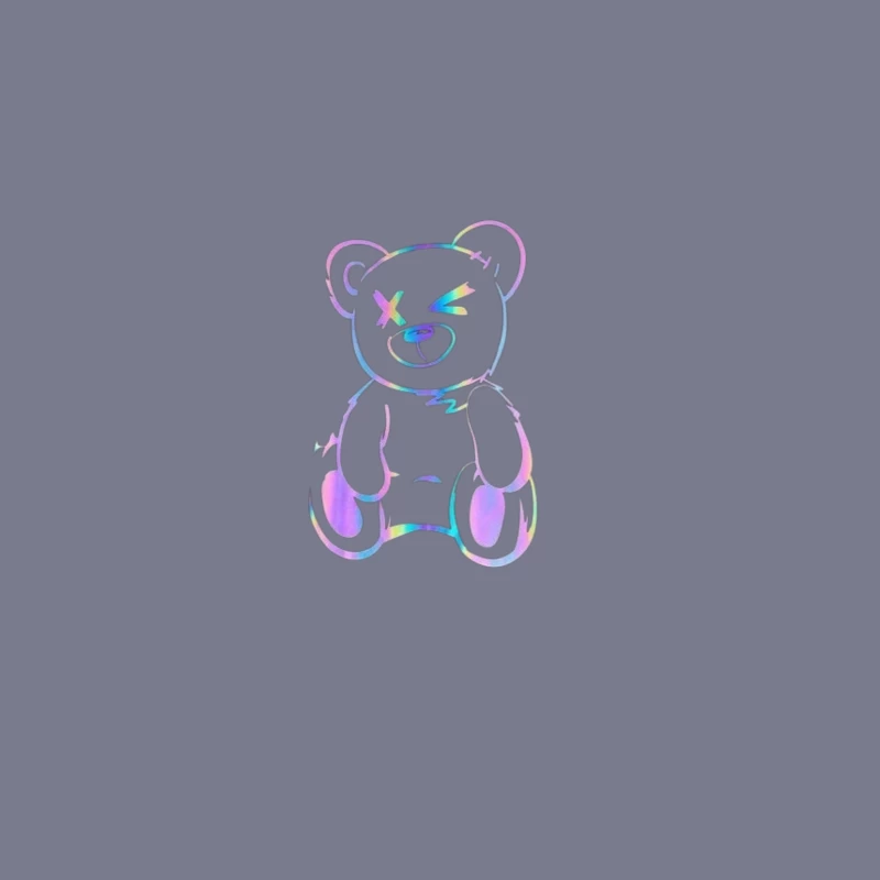 Colorful Cartoon Teddy Bear Illustration Travel Mug