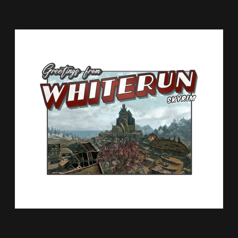 Greetings from Whiterun: A Skyrim Fantasy Postcard Mouse Pad