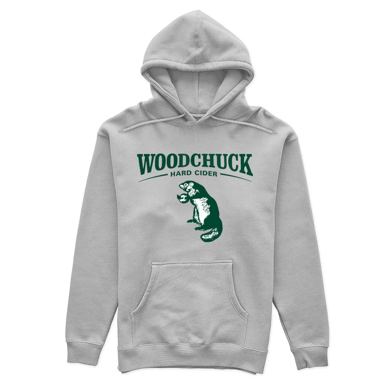 Woodchuck Hard Cider Green Logo with Mascot Design Female Pullover Hoodie