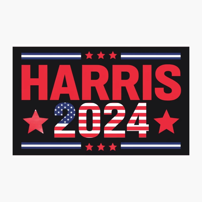 Harris 2024 Patriotic Election Campaign Banner Travel Mug