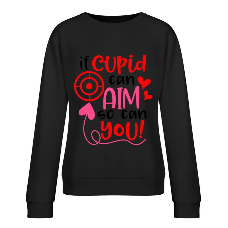 Motivation de l'amour avec Cupidon Femme Sweat-shirt à enfiler