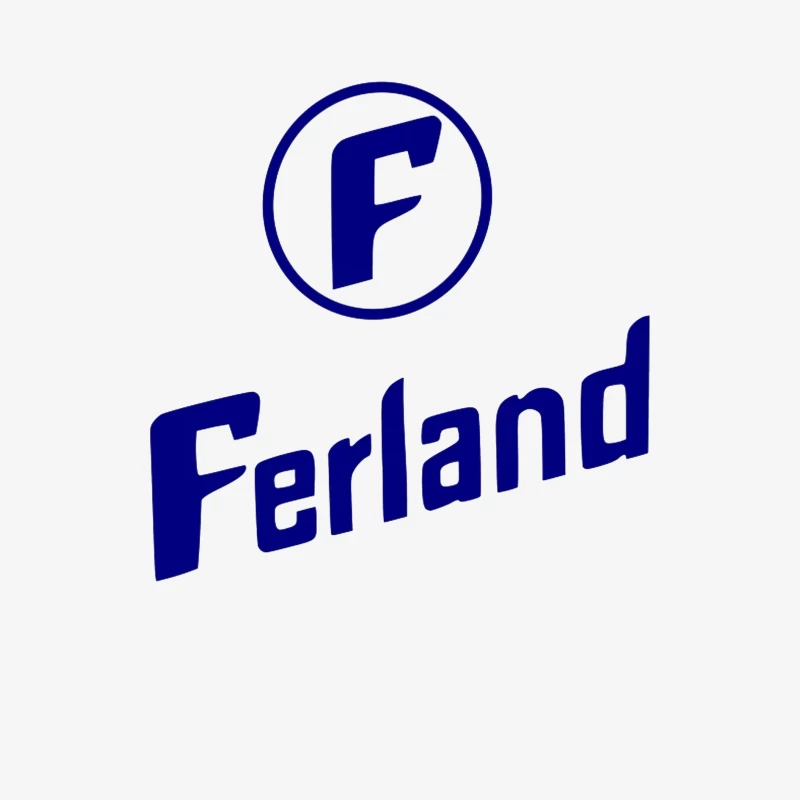 Ferland Blue Circular Logo with F Letter Female Long Sleeve T-Shirt