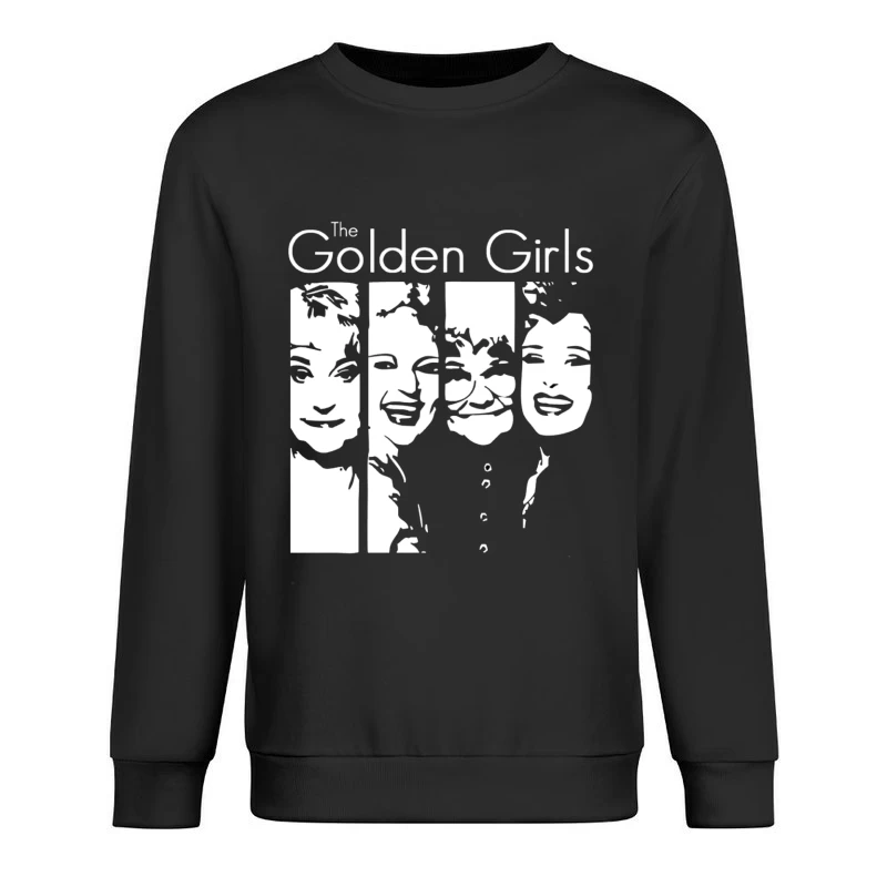 Minimalist Line Art of The Golden Girls TV Show Male Pullover Sweatshirt