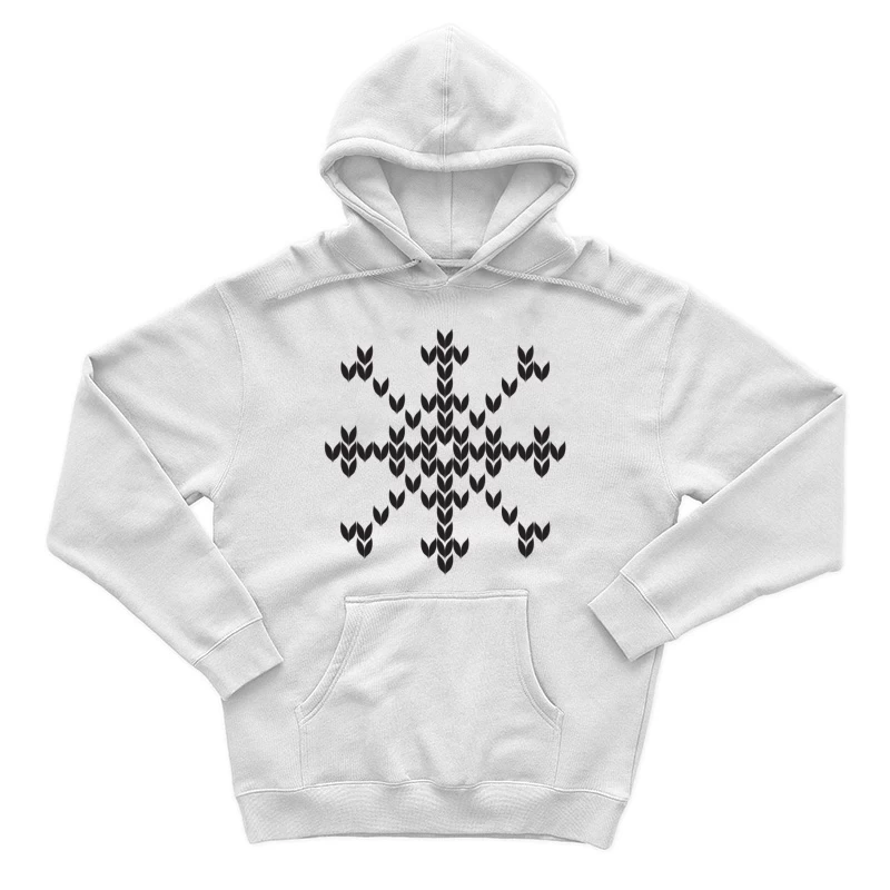 Motif de flocon de neige géométrique Homme Sweat à capuche