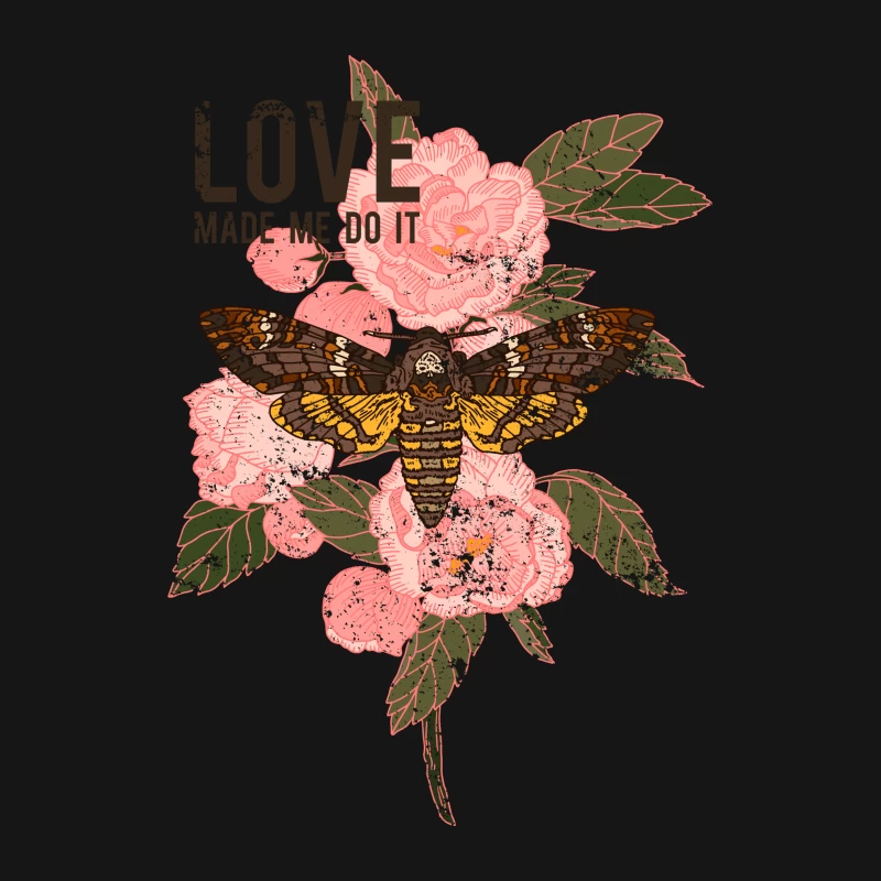 Mite et Fleurs Roses avec Inspiration d'Amour Femme T-Shirt
