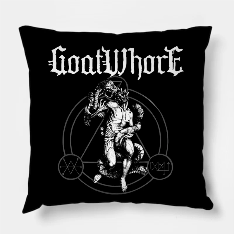 Goatwhore Serpent Soul Throw Pillow