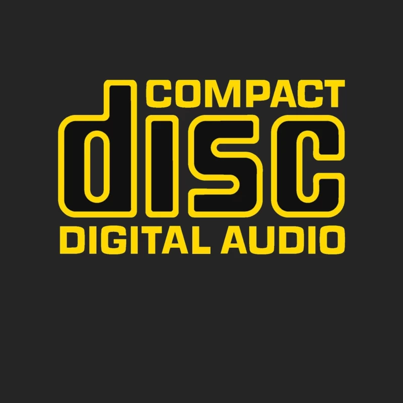 Vintage Compact Disc Digital Audio Yellow Logo Design Male Pullover Sweatshirt