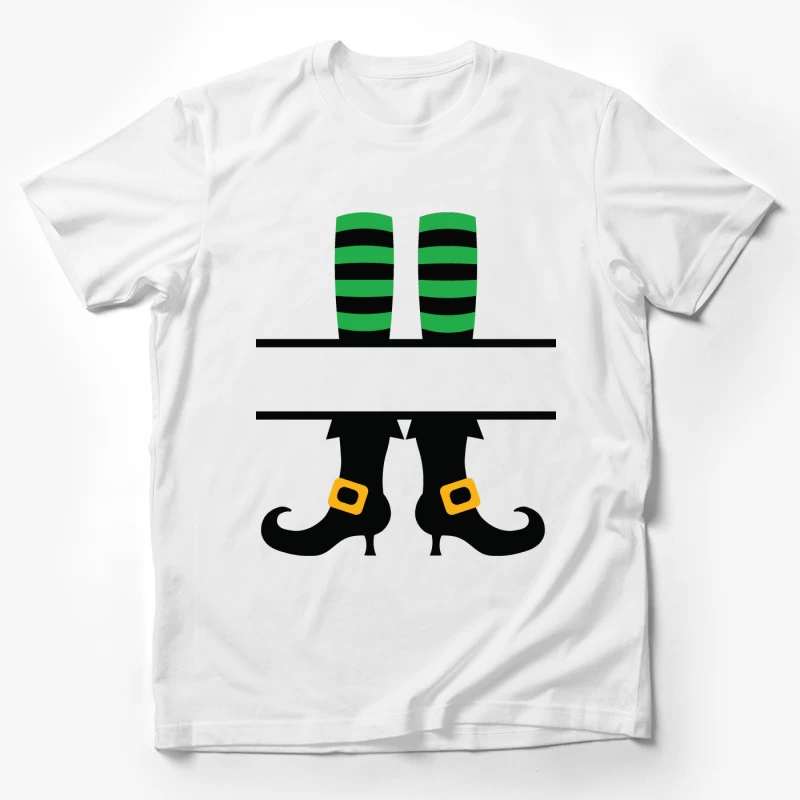 Bottes de sorcière avec chaussettes rayées Homme T-Shirt