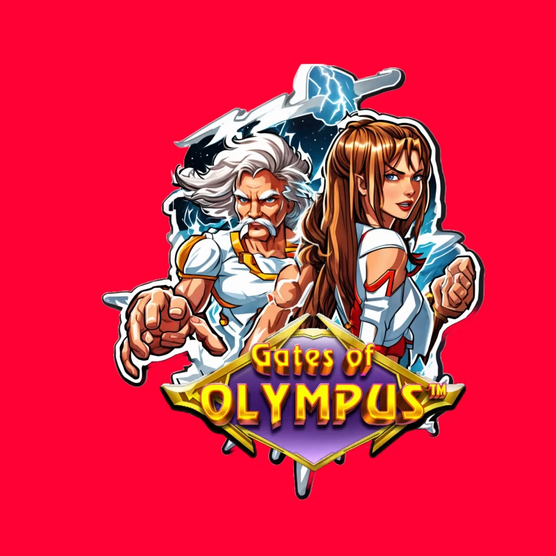 Gates of Olympus Game Artwork Throw Pillow