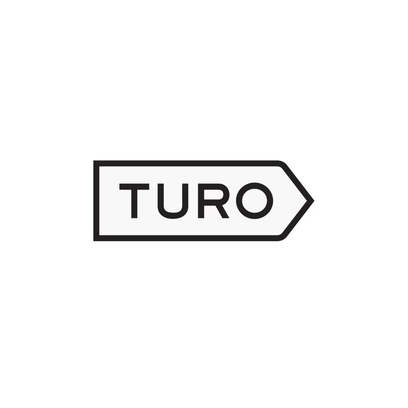 Turo Car-Sharing Service Minimalist Arrow Logo Throw Pillow