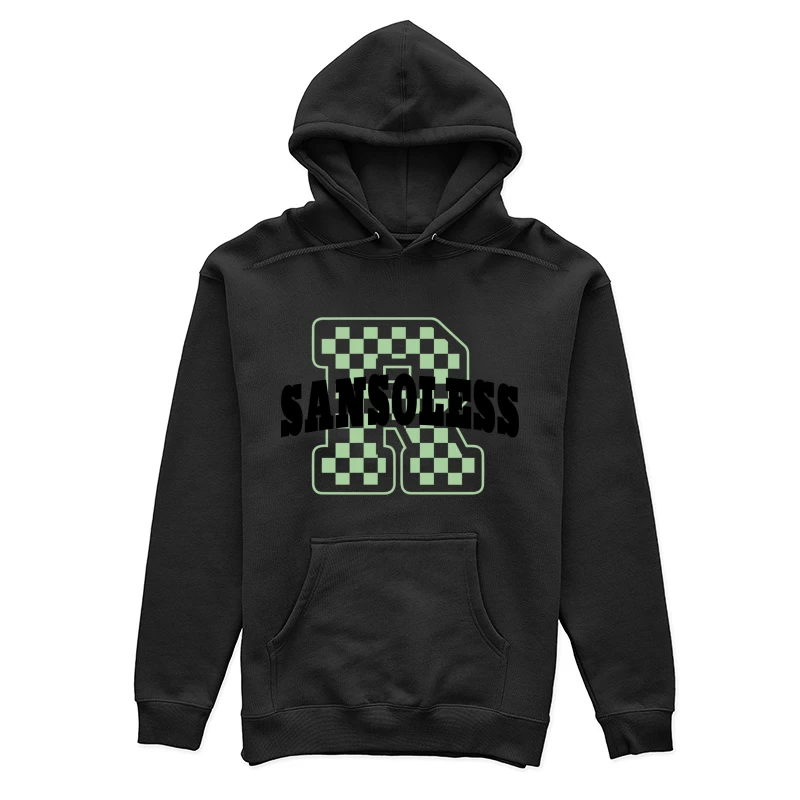 Schachbrett-Muster-Buchstabe R Damen Pullover Hoodie