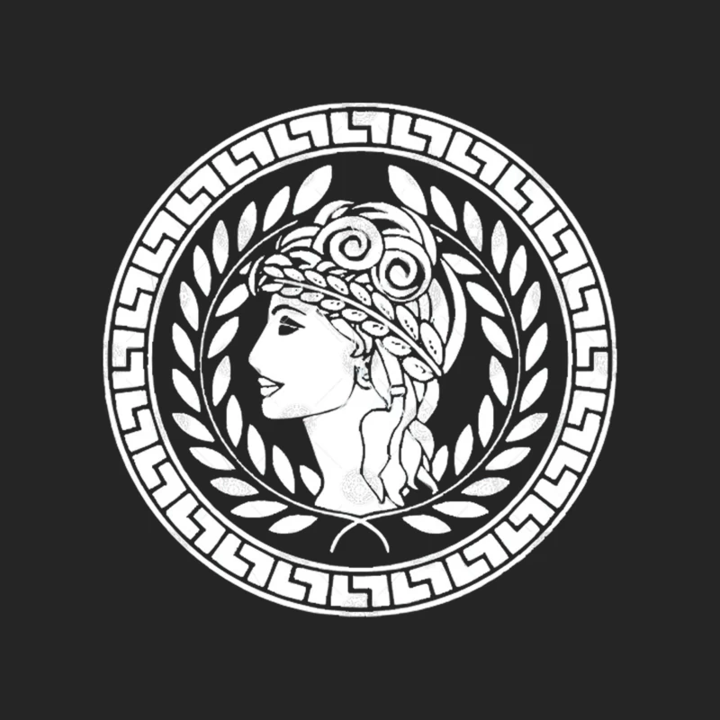 Aesthetic Silhouette Greek Logo Design Female Pullover Sweatshirt