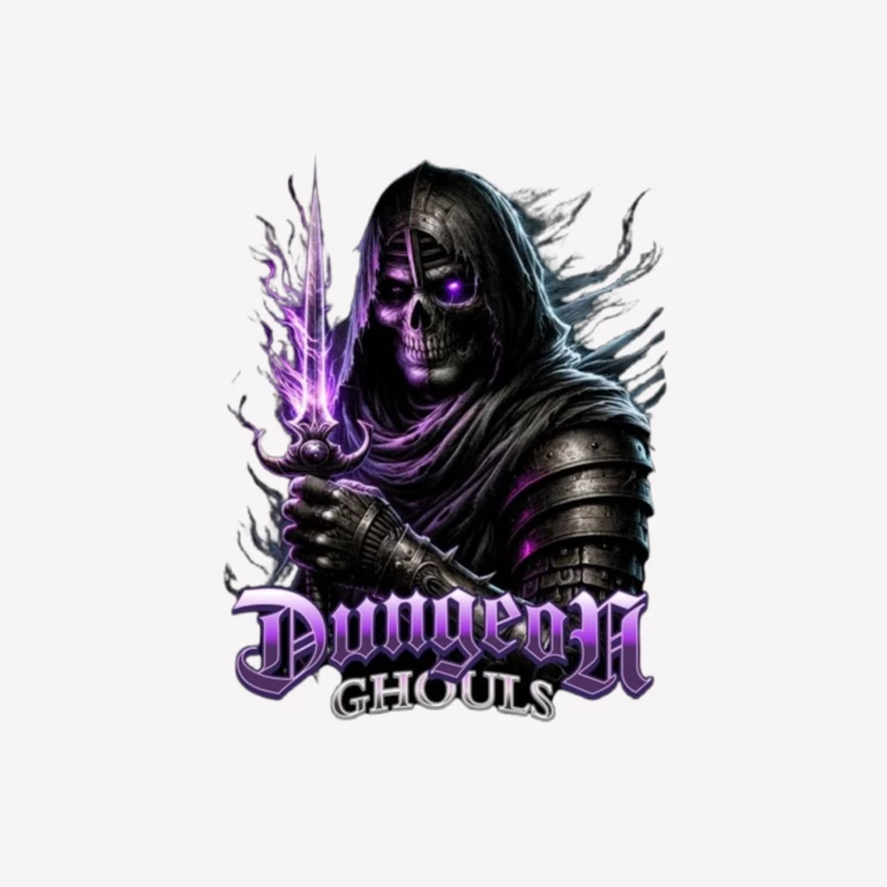 Ethereal Dark Knight with Purple Magic - Dungeon Ghouls Male T-Shirt